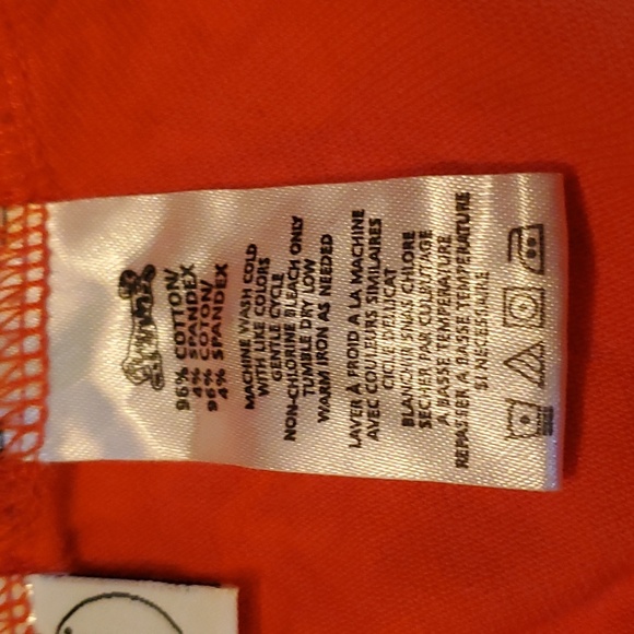 Le Tigre Polo Shirt Short Sleeve Orange Size XS - Picture 7 of 9